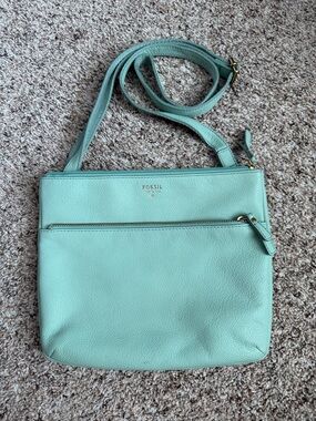 WOMENS FOSSIL LEATHER CROSS-BODY BAG PURSE